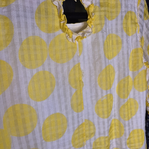 Lilly Pulitzer Sunny Yellow Polka Dot Blouse - Picture 6 of 12